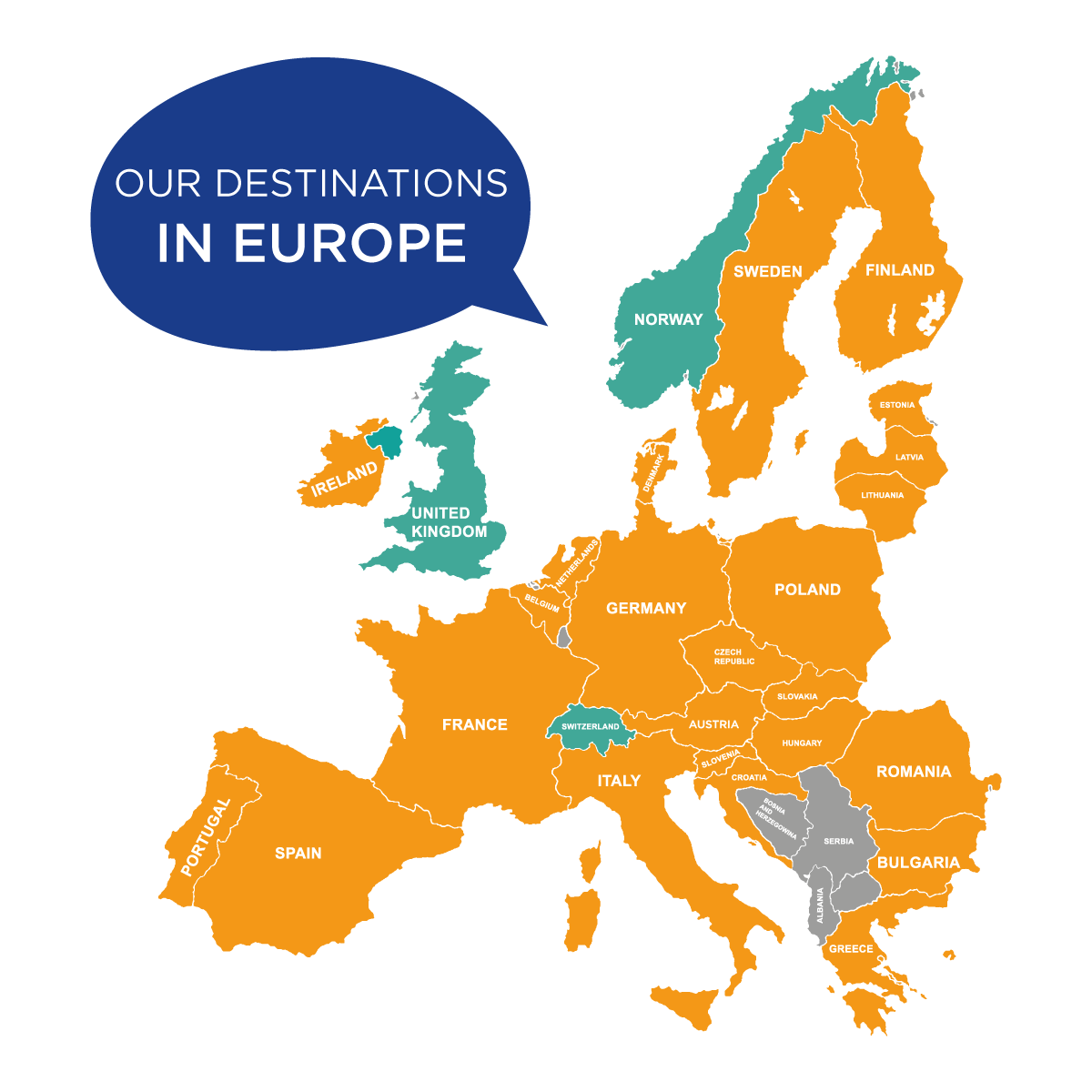 mappa spedizioni corrieri europa